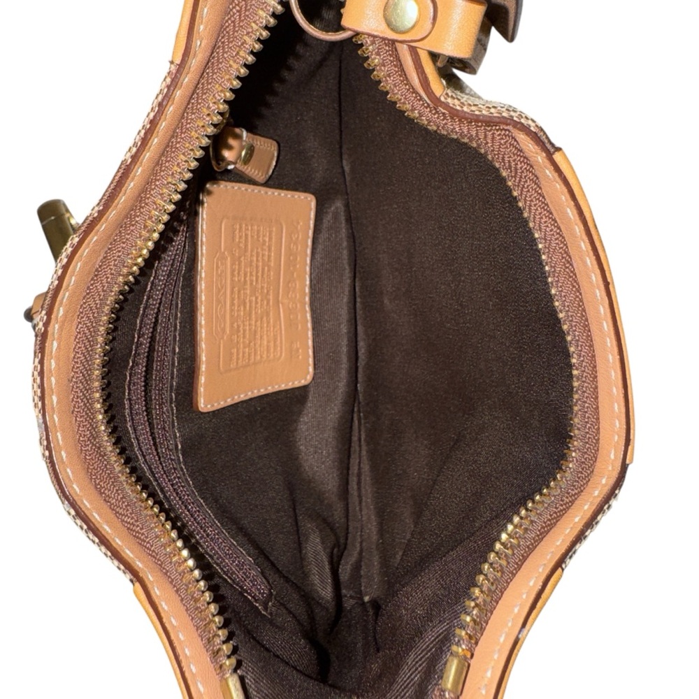 VTG Coach Signature C Hamptons Mini Hobo Shoulder Bag Wallet Y2K Tan Gold 10534 - Picture 11 of 16